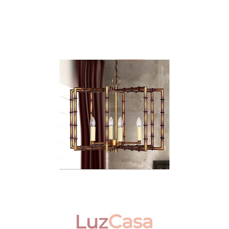 Lustre de ferro de cobre antigo simples americano Lustre criativo