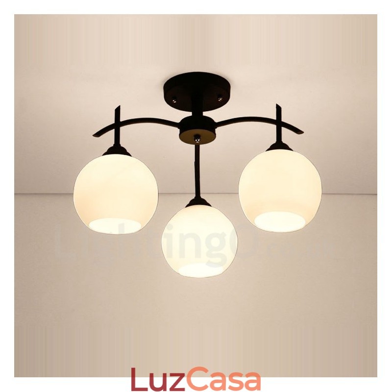 Lustre Integrado Clássico Tradicional de 3 Luzes