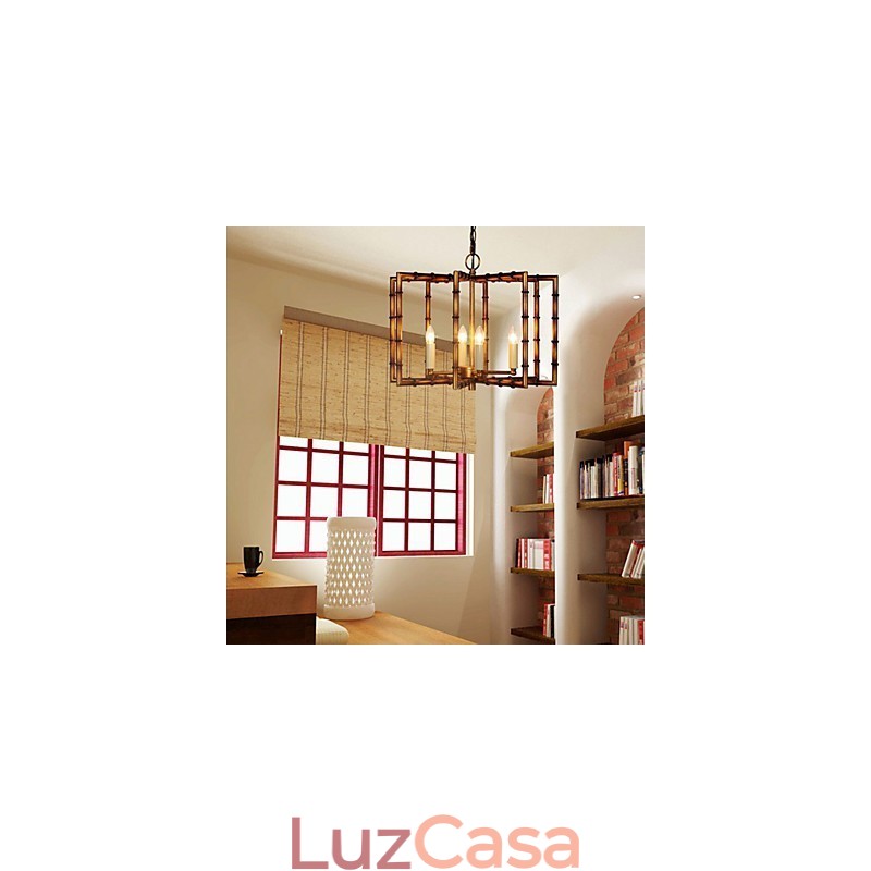 Lustre de ferro de cobre antigo simples americano Lustre criativo
