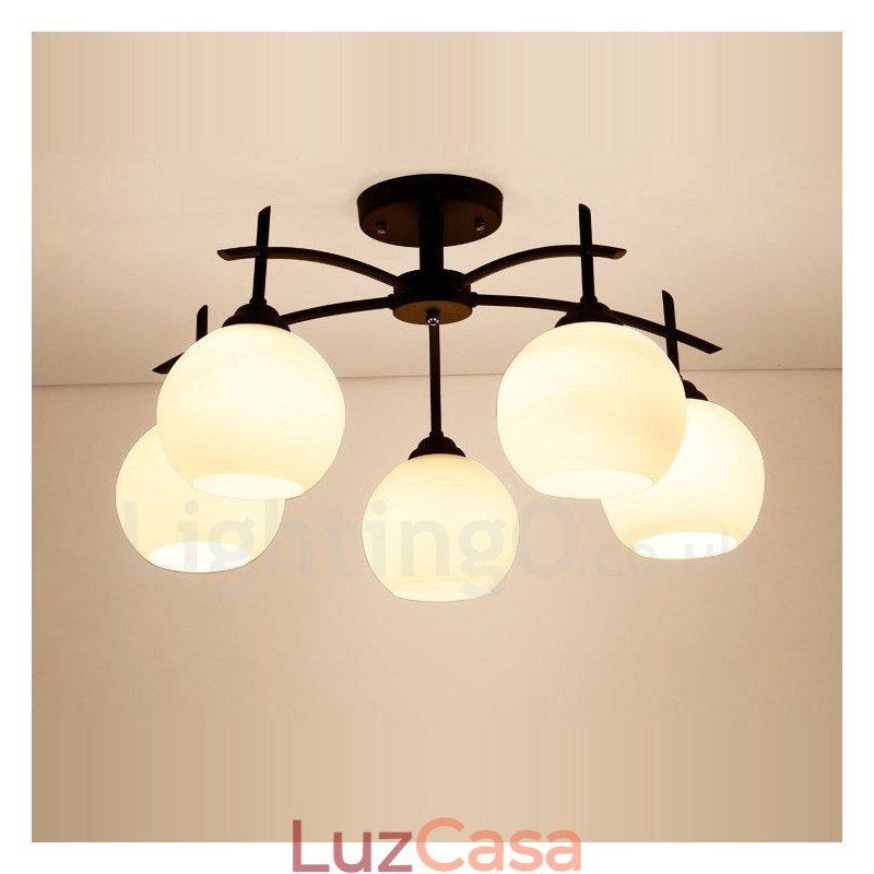 Lustre Integrado Clássico Tradicional de 5 Luzes