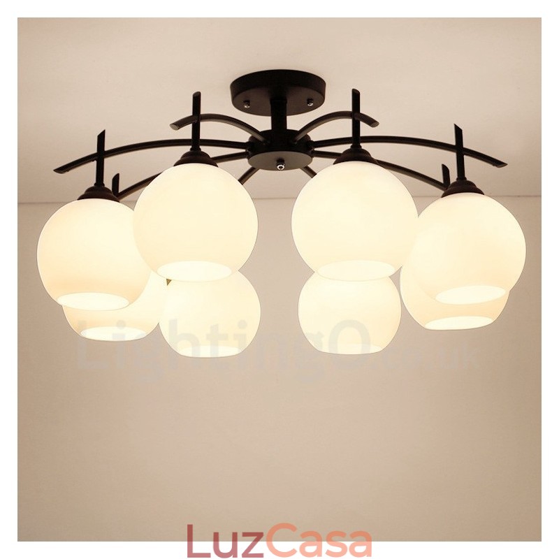 Lustre Integrado Clássico Tradicional de 8 Luzes