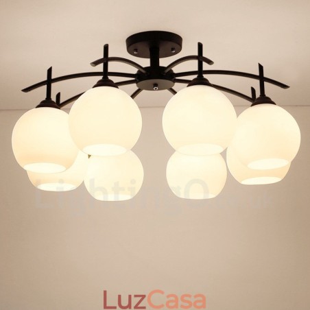 Lustre Integrado Clássico Tradicional de 8 Luzes