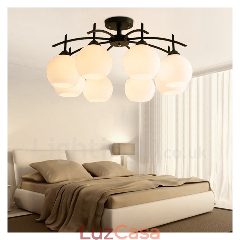 Lustre Integrado Clássico Tradicional de 8 Luzes