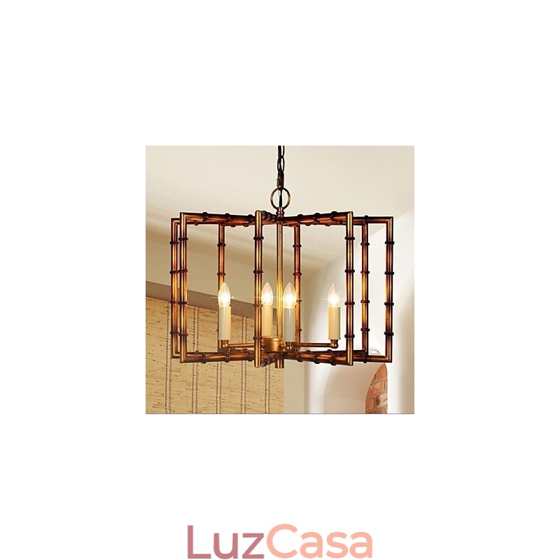 Lustre de ferro de cobre antigo simples americano Lustre criativo