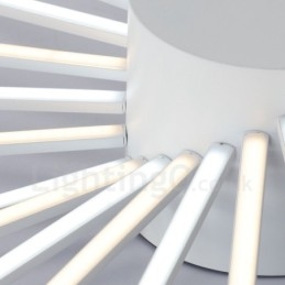 Lustre de metal integrado moderno e contemporâneo de 28 luzes