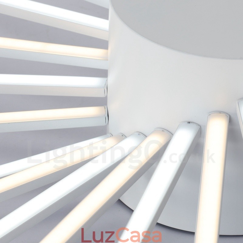 Lustre de metal integrado moderno e contemporâneo de 28 luzes