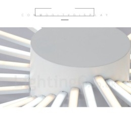 Lustre de metal integrado moderno e contemporâneo de 28 luzes