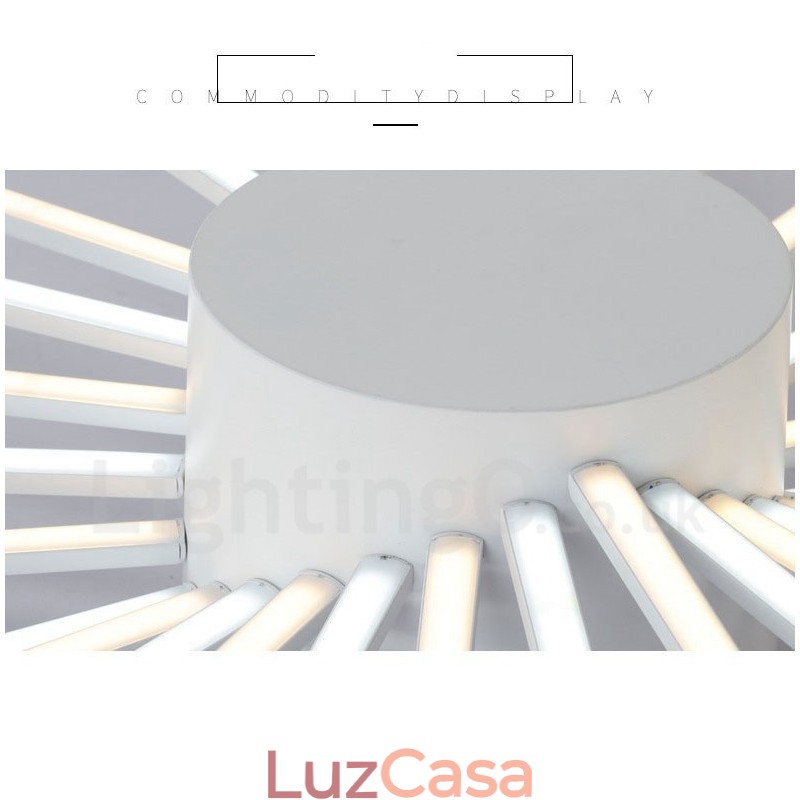 Lustre de metal integrado moderno e contemporâneo de 28 luzes