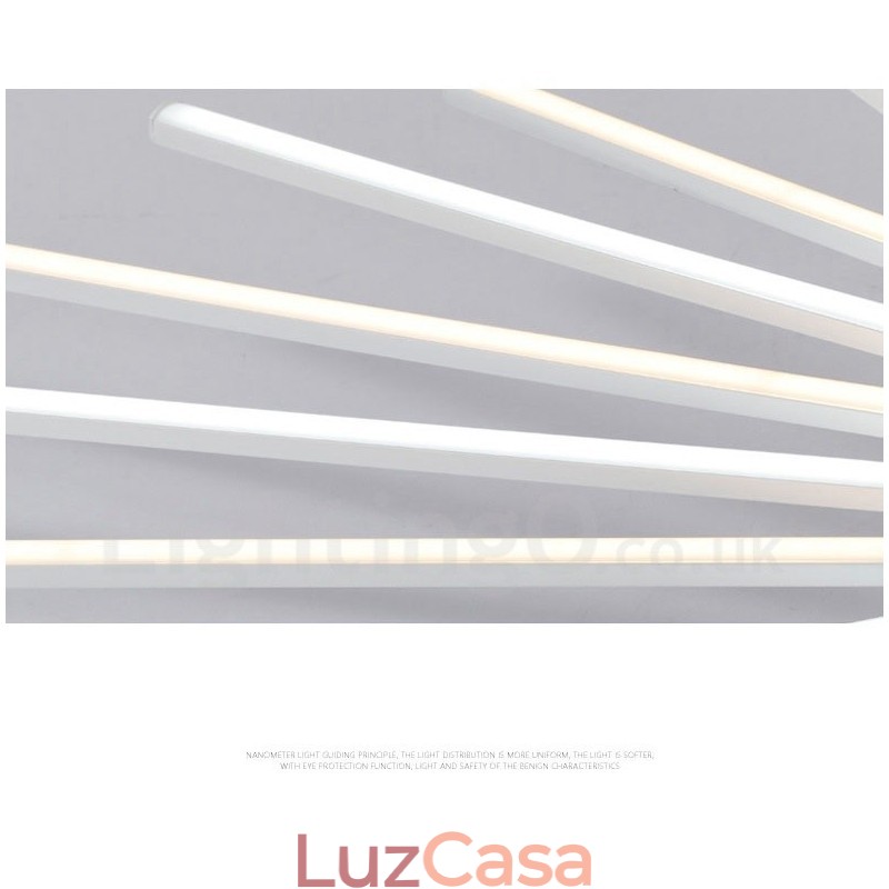 Lustre de metal integrado moderno e contemporâneo de 28 luzes