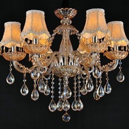 Lustre Cristal Tradicional Clássico Vidro 6 Luzes