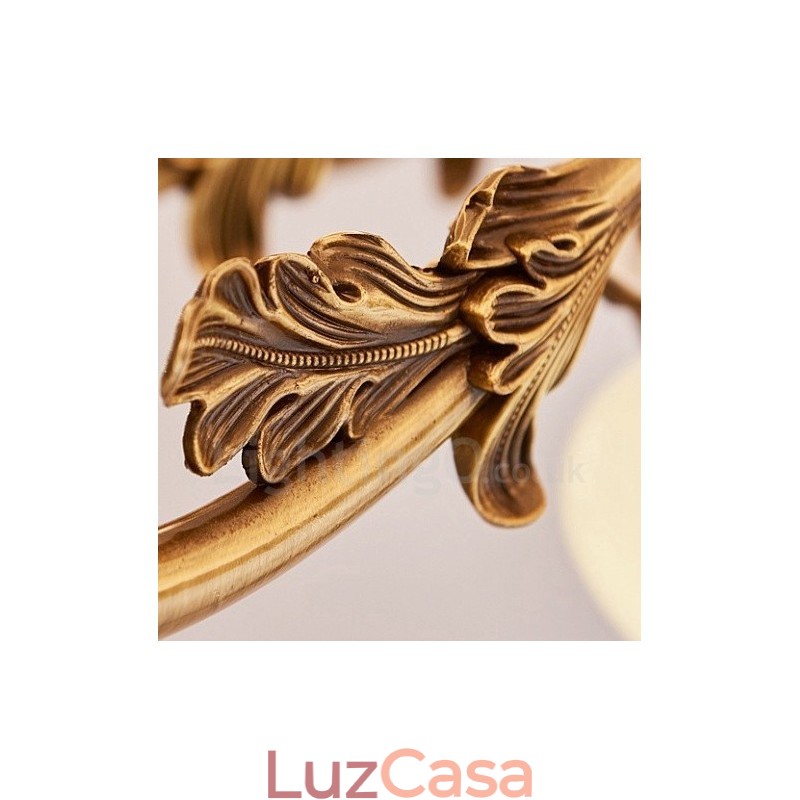 Lustre de luxo integrado clássico tradicional de metal com 8 luzes