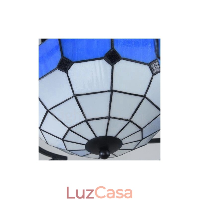 Lustre integrado estilo mediterrâneo de 9 luzes