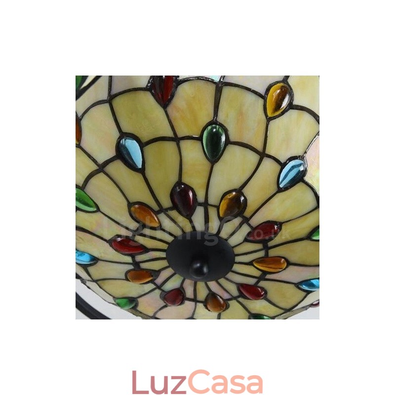 Lustre integrado estilo mediterrâneo de 9 luzes