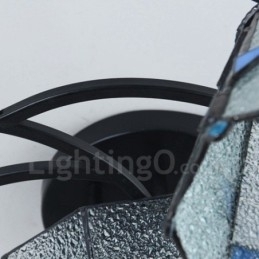 Lustre de metal integrado estilo mediterrâneo com 4 luzes para banheiro