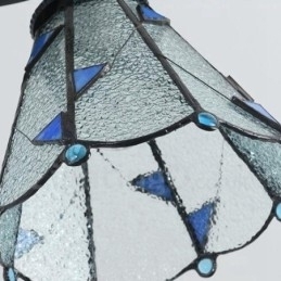 Lustre de metal integrado estilo mediterrâneo com 4 luzes para banheiro