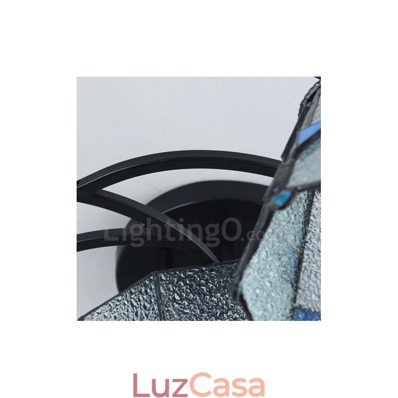 Lustre de metal integrado estilo mediterrâneo com 11 luzes para banheiro