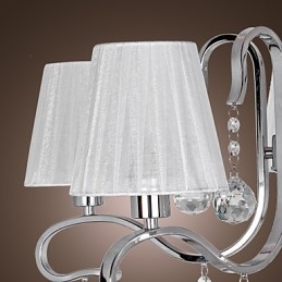 Lustre moderno contemporâneo de cristal galvanizado