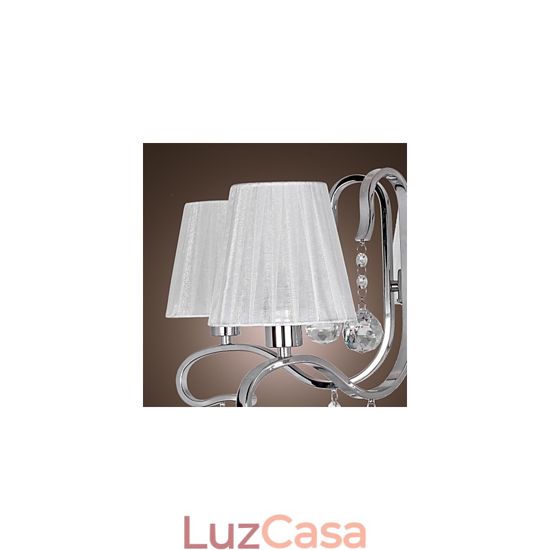 Lustre moderno contemporâneo de cristal galvanizado