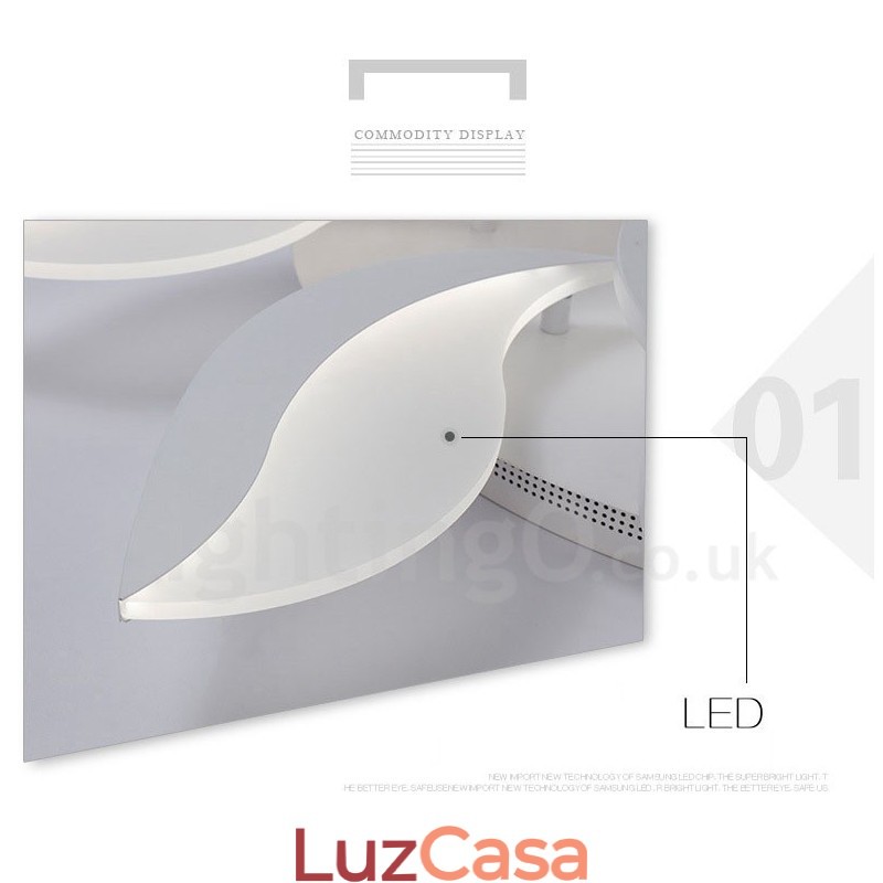 Lustre integrado moderno contemporâneo de 5 luzes
