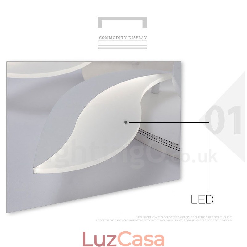 Lustre moderno contemporâneo integrado de 12 luzes de 108 W