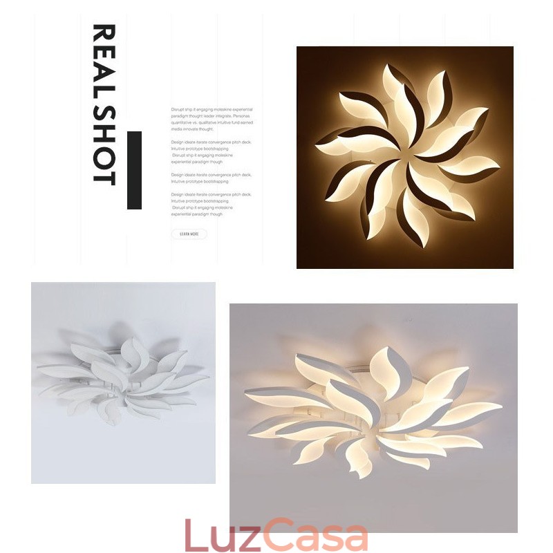 Lustre moderno contemporâneo integrado de 15 luzes de 128 W