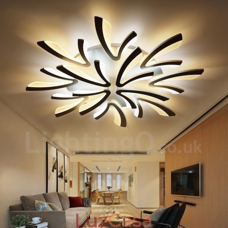 Lustre integrado moderno contemporâneo de 12 luzes