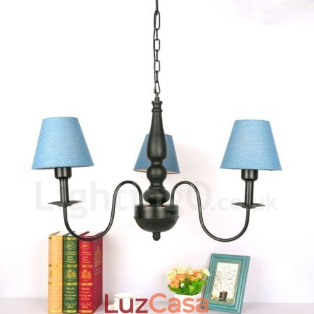 Lustre de metal integrado clássico tradicional de 3 luzes Lustre de metal integrado clássico tradicional de 3 luzes