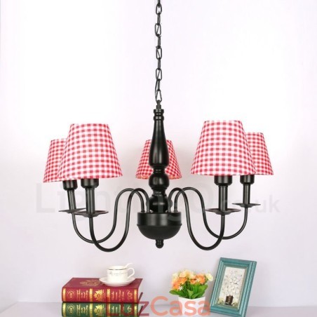 Lustre de metal integrado estilo mediterrâneo Lustre de metal integrado estilo mediterrâneo