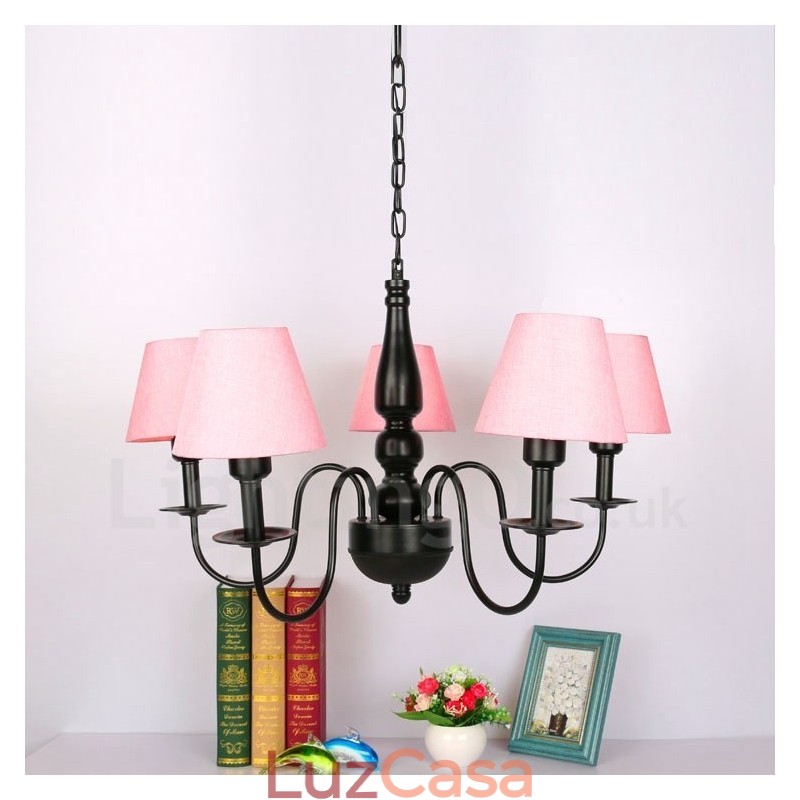 Lustre de metal integrado estilo mediterrâneo