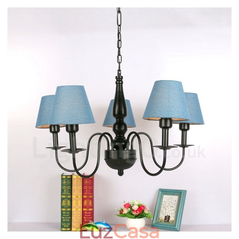 Lustre de metal integrado estilo mediterrâneo