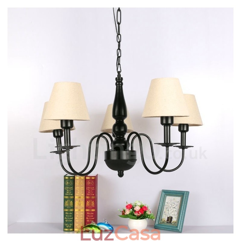Lustre de metal integrado estilo mediterrâneo