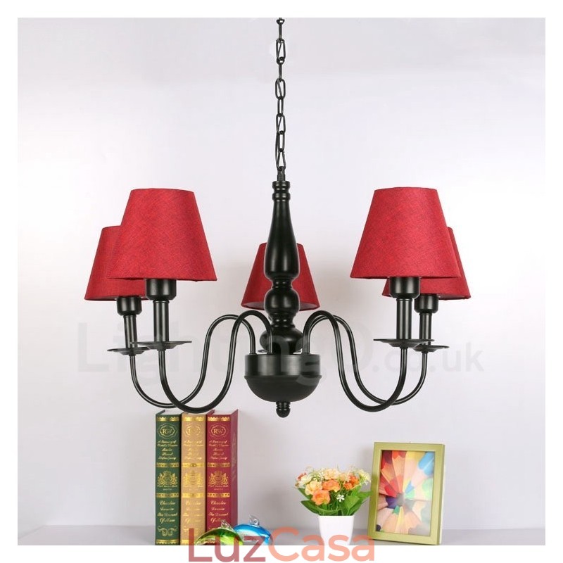 Lustre de metal integrado estilo mediterrâneo