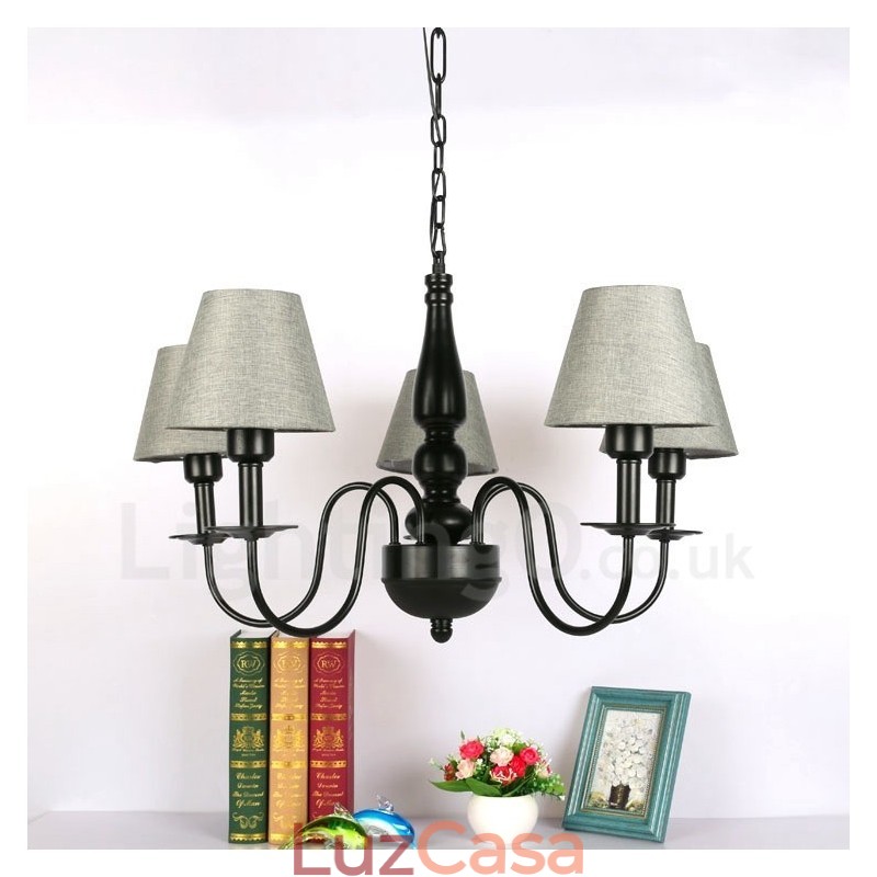 Lustre de metal integrado estilo mediterrâneo