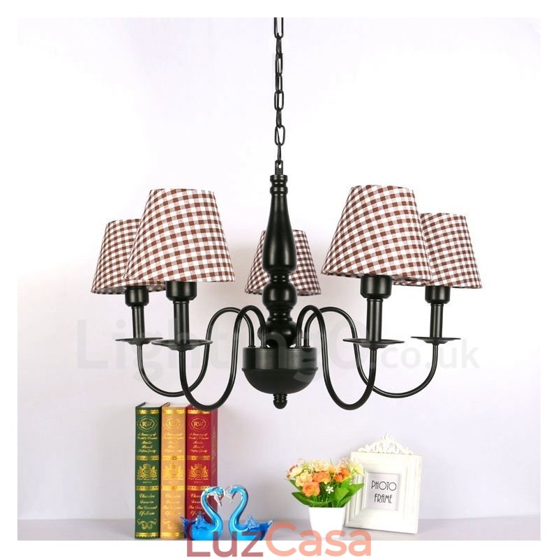 Lustre de metal integrado estilo mediterrâneo
