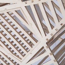 Lustre de madeira vintage com cinco pontas em forma de estrela