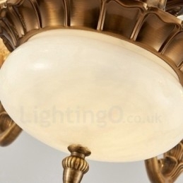 Lustre de metal integrado clássico tradicional de 8 luzes