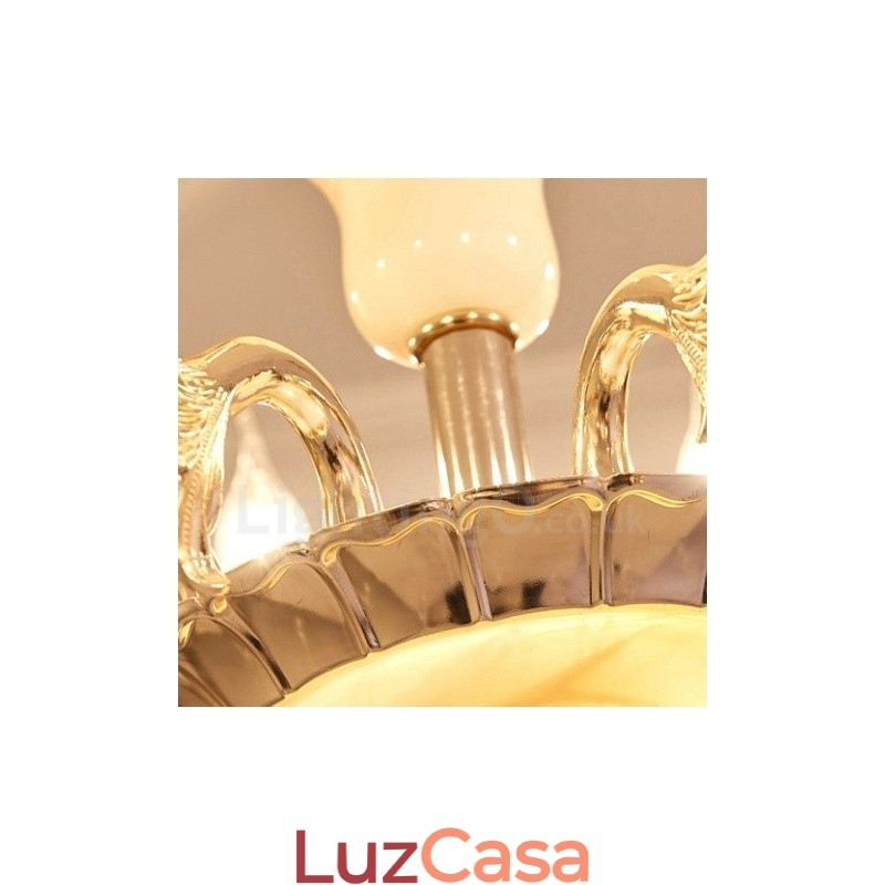 Lustre de metal integrado clássico tradicional de 15 luzes