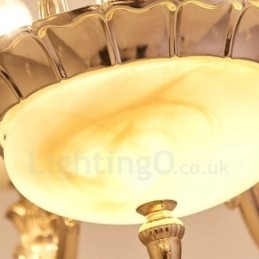 Lustre de metal integrado clássico tradicional de 15 luzes