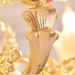 Lustre de metal integrado clássico tradicional de 6 luzes