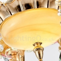 Lustre de metal integrado clássico tradicional de 6 luzes