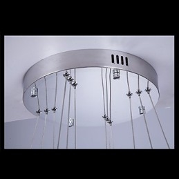 Luminária pendente moderna iluminação quente branco três anéis d204060 transparente k9 grandes luzes de teto de cristal
