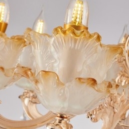 Lustre de metal integrado clássico tradicional de 8 luzes