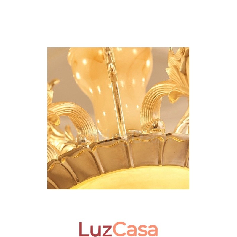 Lustre de metal integrado clássico tradicional de 15 luzes