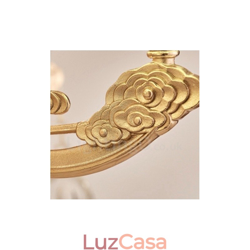 Lustre de metal integrado clássico tradicional de 8 luzes