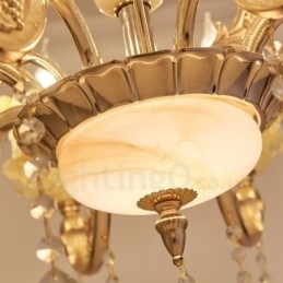 Lustre de metal integrado clássico tradicional de 8 luzes