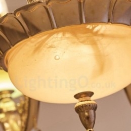 Lustre de metal integrado clássico tradicional de 6 luzes