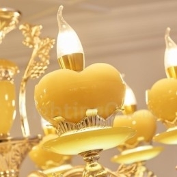 Lustre de metal integrado clássico tradicional de 15 luzes