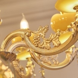 Lustre de metal integrado clássico tradicional de 15 luzes