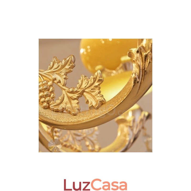 Lustre de metal integrado clássico tradicional de 15 luzes