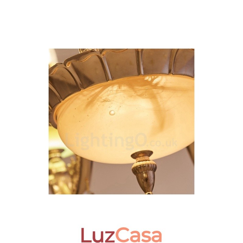 Lustre de metal integrado clássico tradicional de 15 luzes